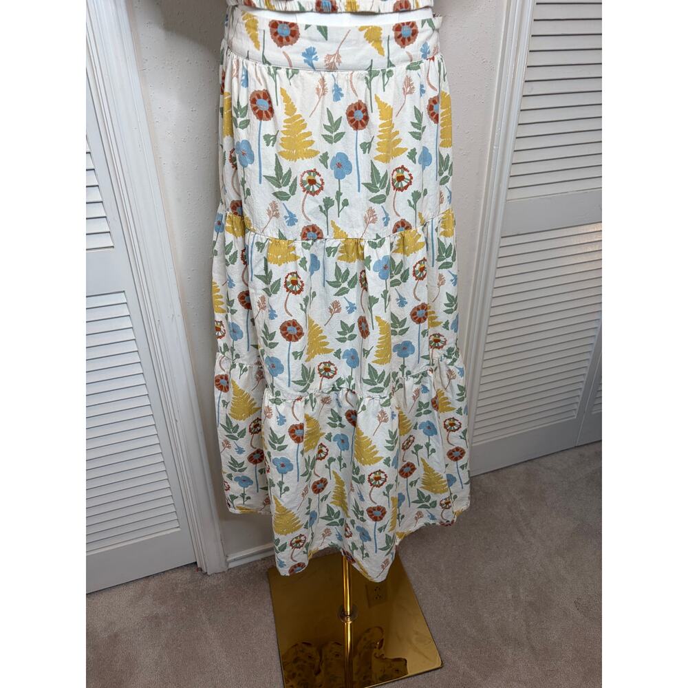 Gigio Floral Printed Midi Set Sz L #Meadowscape #Botanical - Picture 4 of 13